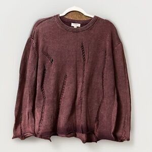 Umgee Maroon Knit Sweater